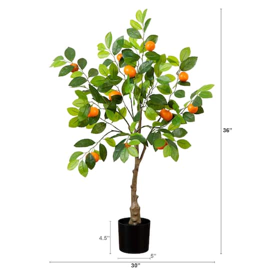 3ft. Potted Artificial Tangerine Tree